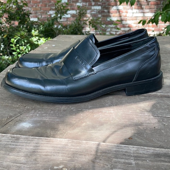Calvin Klein Other - Men’s Calvin Klein Black Leather Slip On Loafers